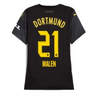 Dres Borussia Dortmund Donyell Malen #21 Gostujuci za Žensko 2024-25 Kratak Rukav